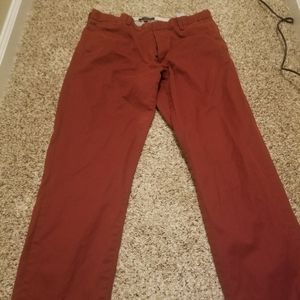 Banana Republic Emerson Chino Red Pants 34x34 Mens slim
